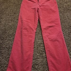Talbots Vibrant Red Corduroy Trousers